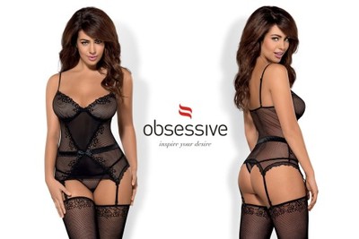 OBSESSIVE seksowny gorset + stringi LUSTELLA | S/M