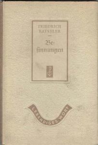 = Friedrich Kayssler -  Besinnungen 1929  =