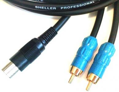 PROCAB kabel  / wtyk DIN5 / 2 RCA (2czincz)   5m