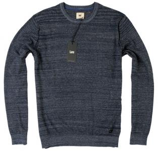 Lee crew knit navy L83COT35 MELANŻOWY SWETER S