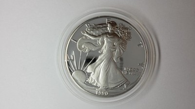 1$ USA Silver Eagle Orzeł 1990 proof AG999