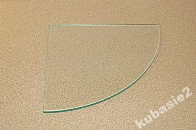 Półka szklana 6 mm-narożna-przezroczysta-30x30 cm