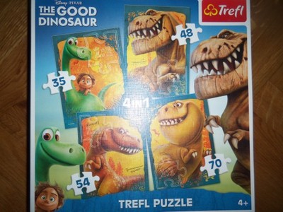 Dobry Dinozaur puzzle 4w1