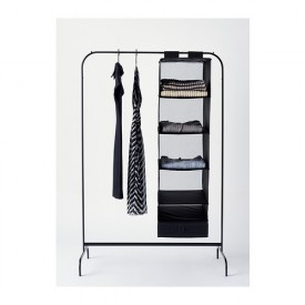 IKEA MULIG Wieszak na ubrania czarny zamiast szafy - 5681413964 - oficjalne  archiwum Allegro