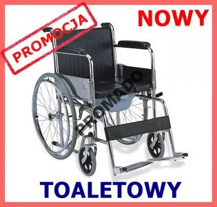Wózek inwalidzki sedesowy toaletowy z WC z toaletą