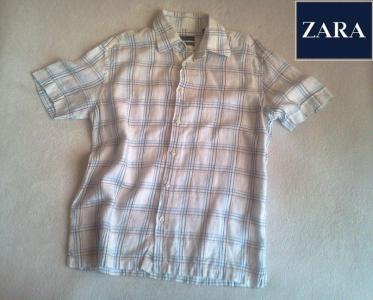 Koszula ZARA.Krótki rękaw r XL.100% Len