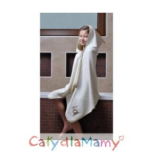 Ręcznik dla dzieci z kapturkiem bambusowy 70x140cm