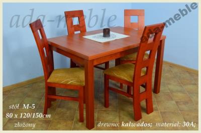 ada-meble z-115 stół 80x120/150 i 4 krzesła NOWOŚĆ