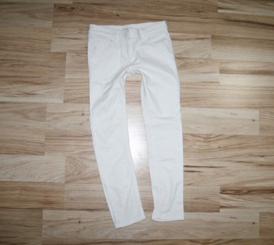 NEXT jasne modne spodnie jeansy RURKI 128