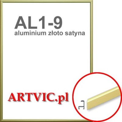 Rama aluminiowa złota satyna 40x60cm /AL1-9