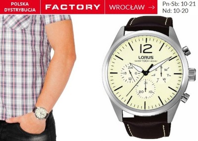 FACTORY WROCŁAW męski zegarek Lorus RX409AX9 NEW