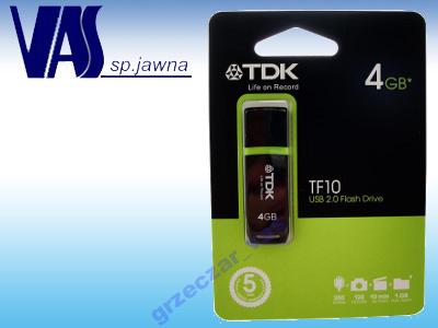 PENDRIVE 4GB 4 GB TDK TF10 PAMIĘĆ USB CZARNY