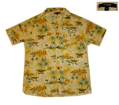 Koszula hawajska tropikalna kwiaty palmy rozmiar L - 6676049164 - oficjalne  archiwum Allegro