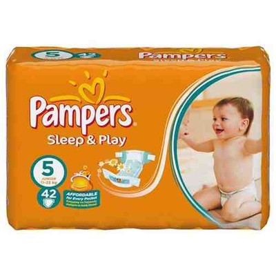4xPieluszki Pampers Sleep&amp;Play5(11-18kg)168szt