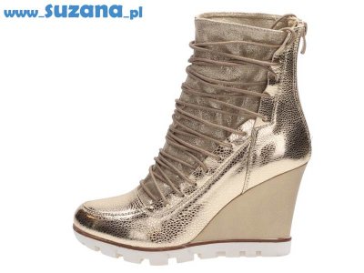 Złote piękne sneakersy buty M.DASZYŃSKI SA25-3 r40 - 6046223298 - oficjalne  archiwum Allegro