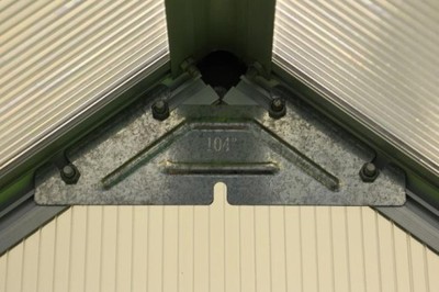 Aluminiowa szklarnia ogrodowa 5,9 m2 - 2 okna dach