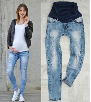 Rewelacyjne jeansy ciążowe Jovita! HIT!!! roz M - 6766510977 - oficjalne  archiwum Allegro
