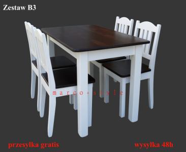 drewniany stół kuchenny i krzesła kuchenne stylowy