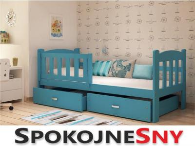 Łóżko dla dzieci + materac + barierki TEDI 160x70