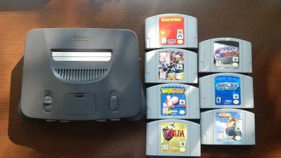 Konsola Nintendo 64 + 7 GIER BCM!!!