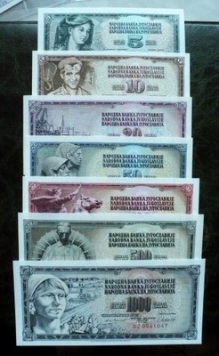 Zestaw Jugosławia '68,78,81 / 5,10,20..UNC dinara