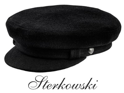 Tradycyjna czapka męska maciejówka czarna ; 58 cm - 5139216236 - oficjalne  archiwum Allegro