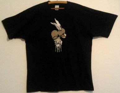 Czarna koszulka GILDAN 2 czaszki rozm XL