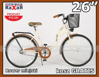 Polski Rower Miejski DALIA 26 +Kosz GRATIS 2kolory