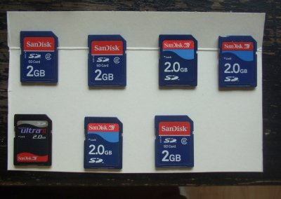 Karta pamięci SD Sandisk 2 GB, 7 sztuk