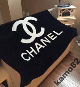 Koc-pled narzuta Logo Chanel z Pl - 5891351051 - oficjalne archiwum Allegro