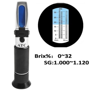 Refraktometr Cukromierz Balingometr 0-32% Brix ATC