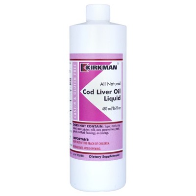 KIRKMAN Cod Liver Oil TRAN - 473ml (ważny 07.2018)