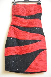Sukienka Apart 40 czerwono-czarna Mini Nowa