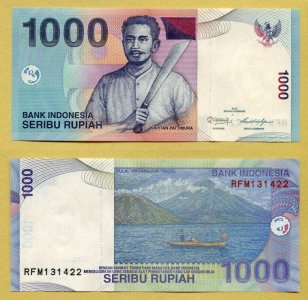 -- INDONEZJA 1000 RUPIAH 2012 RFM P141l UNC