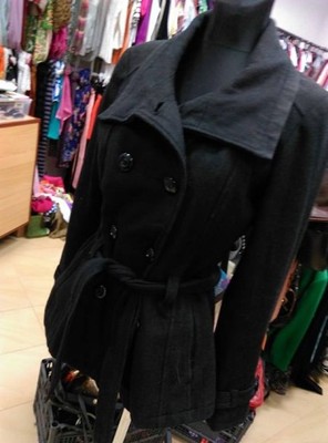 czarny płaszcz vero moda 38 M okazja