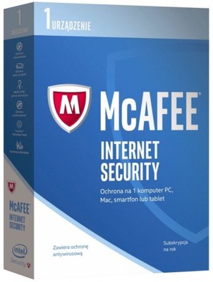 McAfee 2017 Internet Security PL 1 PC 1 ROK FVAT