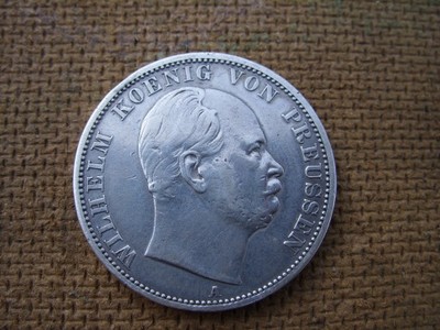 Talar Prusy 1867 srebro.ORYGINAŁ