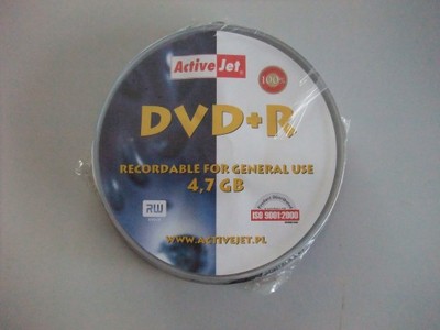 PŁYTY DVD+R  4,7GB ACTIVE JET 10szt. CAKE