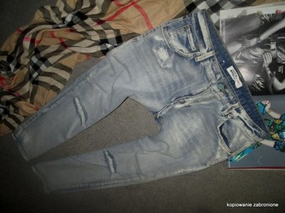 LINDEX ___ dziury stretch spodnie jeans ___M 38