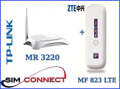 Router TP- Link MR 3220 + Modem usb ZTE MF823 LTE