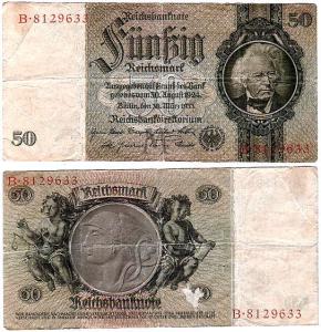 Niemcy, 50 Reichsmark 30.III.1933, P. 182