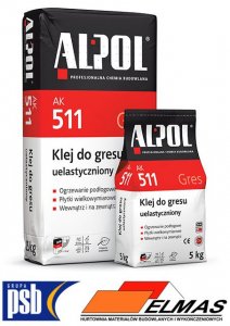 Klej do gresu uelastyczniony ALPOL AK511