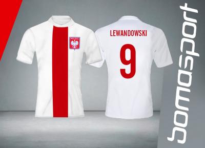 Koszulka POLSKA 2015/16 LEWANDOWSKI 9 rozm 140cm - 5918377437 - oficjalne  archiwum Allegro