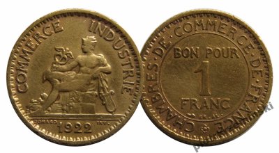 Francja. 1 frank 1922 (1)