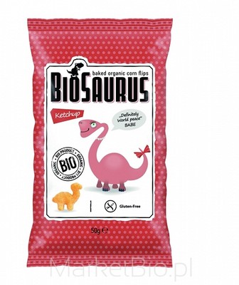 Chrupki Kukurydziane ketchup 50g Biosaurus BIO EKO