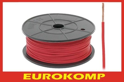 Przewód kabel samochodowy FLRY-B 1mm czerwony 100m
