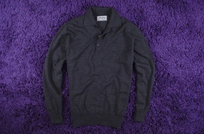 Wełniany sweter brązowy JOHN LAING - XL