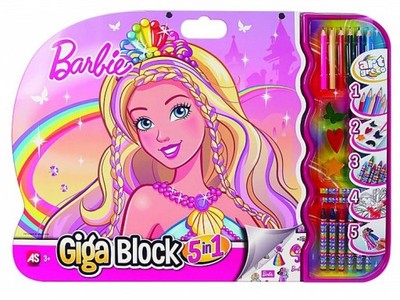 Giga Blok 5w1 - zestaw artystyczny - Barbie