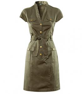 H&M sukienka-szmizjerka XS/34 MILITARNA - 6732490125 - oficjalne archiwum  Allegro
