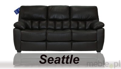 SEATTLE sofa 3-osobowa z funkcją spania SKÓRA NATU